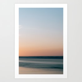 Soft summer sunset at the beach | ocean nature landscape | Color travel photography Art Print