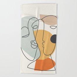 Abstract Faces 30 Beach Towel