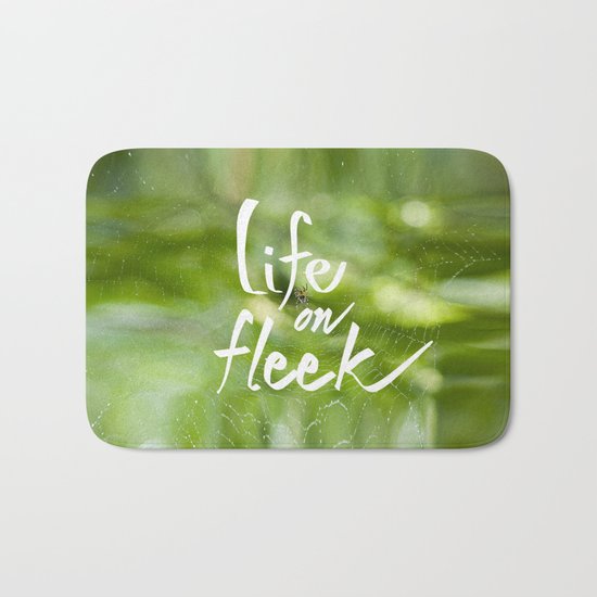 Life on Fleek - Spider Web in Woods Bath Mat