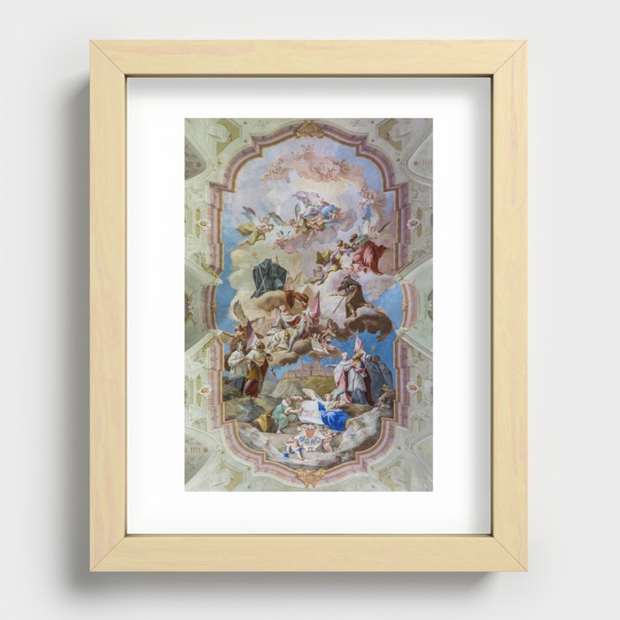 Melk Abbey Ceiling Fresco Painting Baroque Fresco Renaissance Mural  Recessed Framed Print