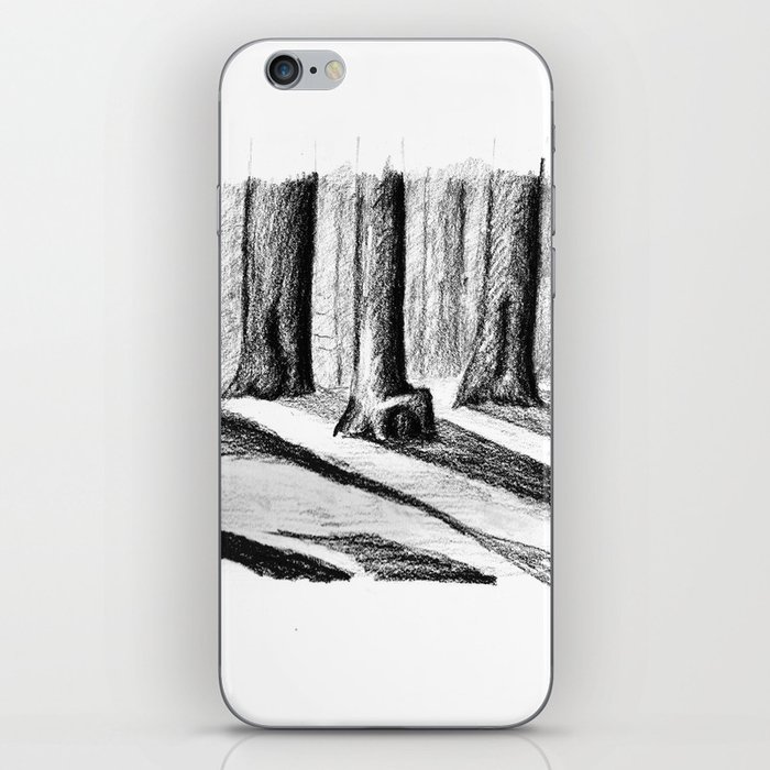 Trees Casting Shadows in the Woods iPhone Skin