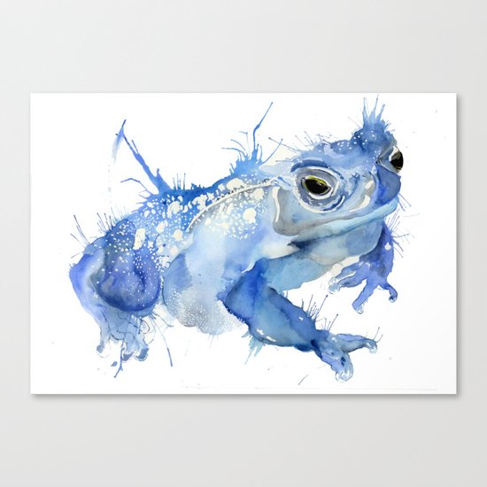 Big Blue Toad Canvas Print
