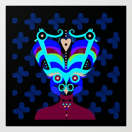 i love my hat Art Print