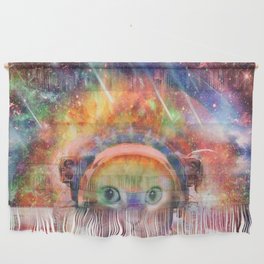 Psychedelic Trippy Cat Astronaut Wall Hanging