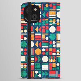 Geometric Decorative Abstract Textured Pattern  iPhone Wallet Case