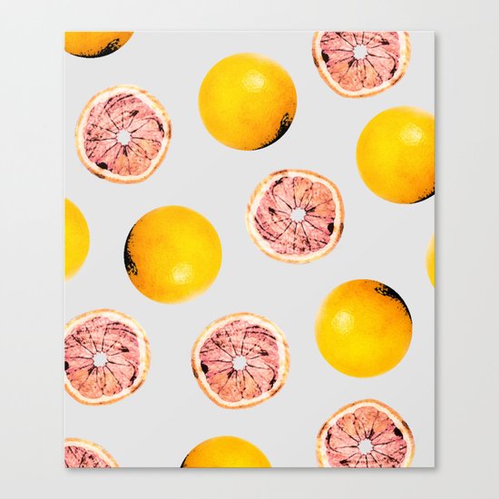 Grapefruit Pattern #society6 #decor #buyart Canvas Print