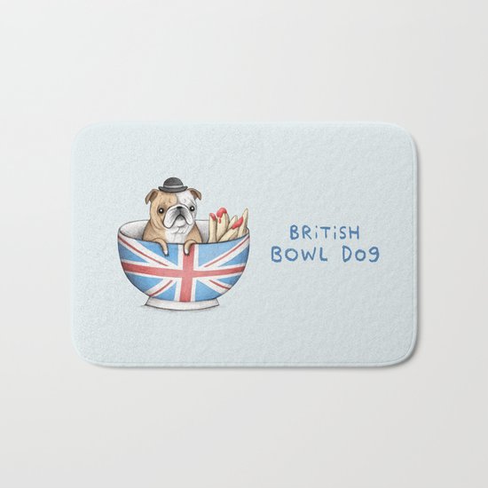British Bowl Dog Bath Mat