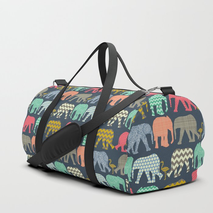 baby elephants and flamingos Duffle Bag