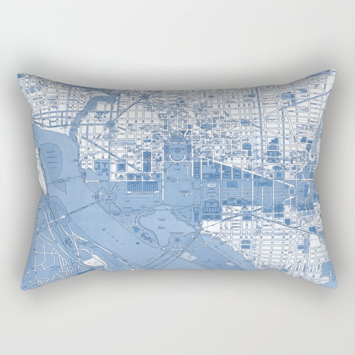 Washington DC Map Rectangular Pillow