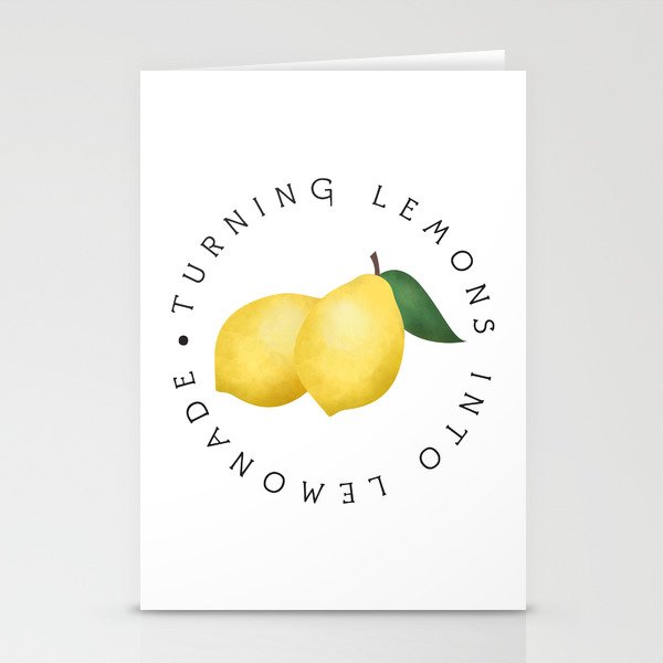 Turning Lemons Into Lemonade Stationery Cards