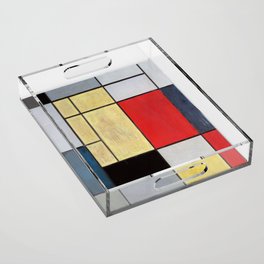 Piet Mondrian (Dutch, 1872-1944) - Title: Composition I - Date: 1920 - Style: De Stijl (Neoplasticism) - Genre: Abstract, Geometric Abstraction - Medium: Oil on canvas - Digitally Enhanced Version (2000 dpi) - Acrylic Tray