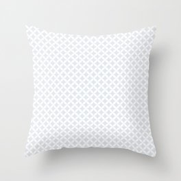 Light Grey and White Overlapping Circles Pattern Throw Pillow