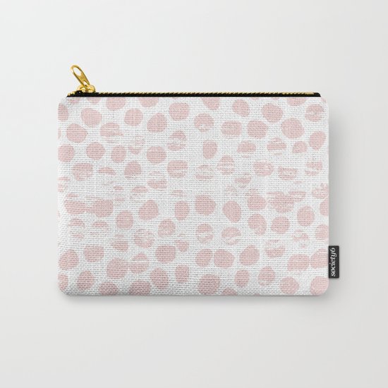 Textured polka dots dotted pattern decor minimal modern nursery baby gender neutral Carry-All Pouch