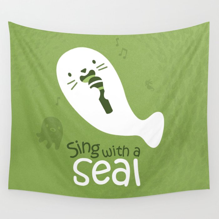 Sing with a Seal Wall Tapestry