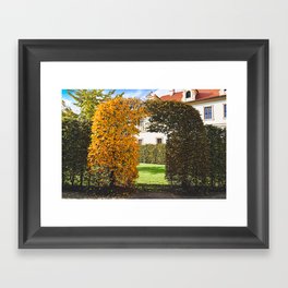 Autumn at Wallenstein Garden, Prague Framed Art Print