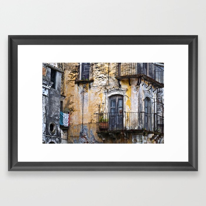 Urban Sicilian Facade Framed Art Print