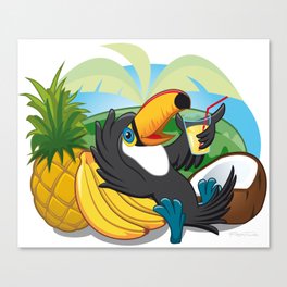 Tropical toucan Canvas Print