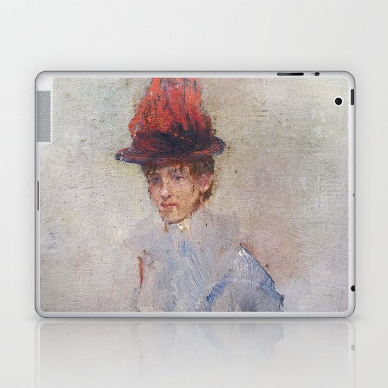 Woman in a red hat  Charles Conder Laptop & iPad Skin