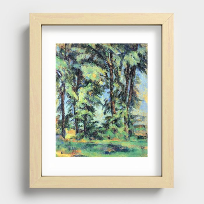 Tall trees, Jas de Bouffan by Paul Cezanne Recessed Framed Print