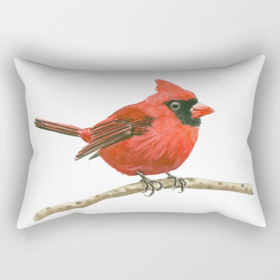 Cardinal bird Rectangular Pillow