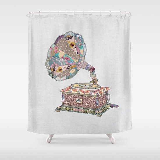 SEEING SOUND Shower Curtain