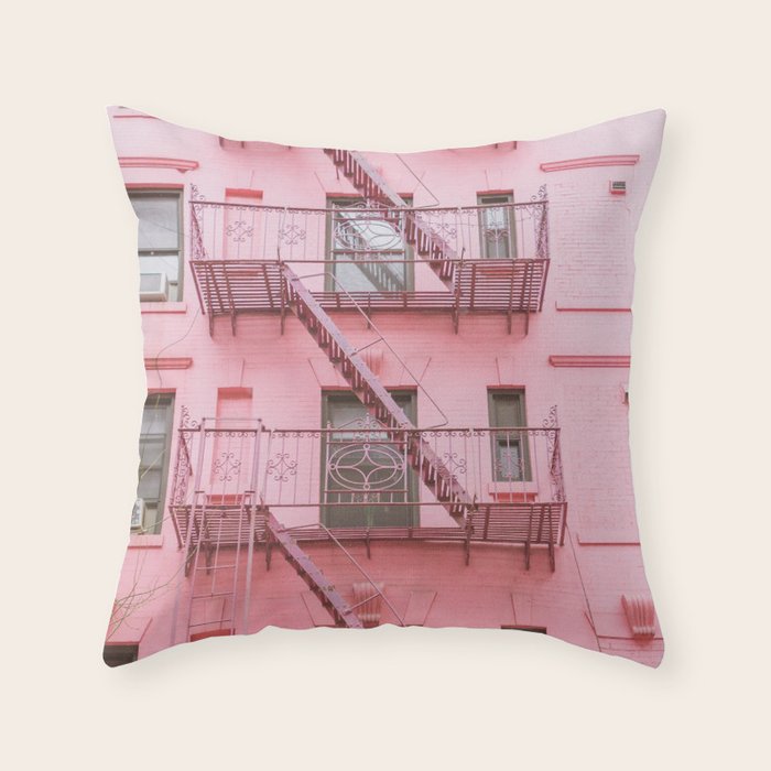 Pink Soho Nyc Throw Pillow By Inthisinstance Society6