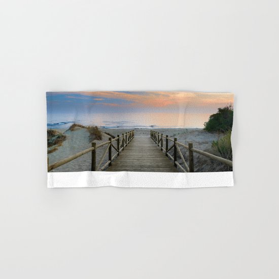 The path..., the beach.... "Artola". Hand & Bath Towel