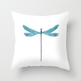 Dragonfly, watercolor Throw Pillow