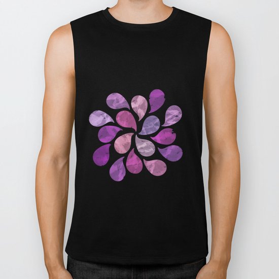 Abstract Water Drops Biker Tank