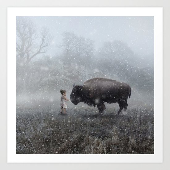 MeeTe Buffao Art Print