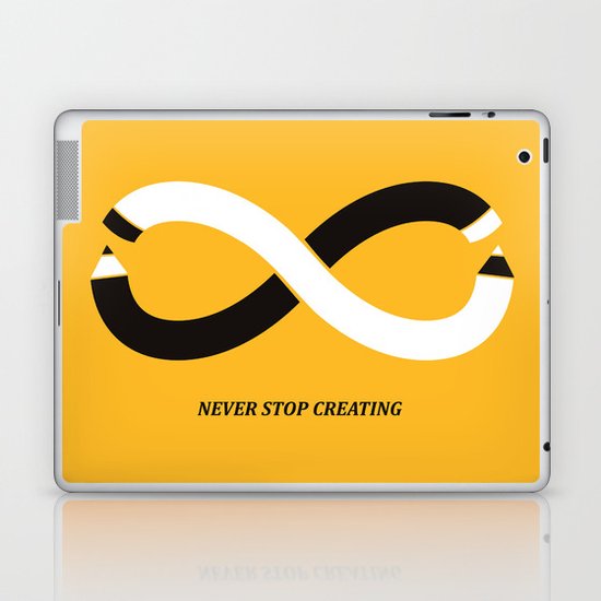 Never stop creating (the infinity pencil) Laptop & iPad Skin
