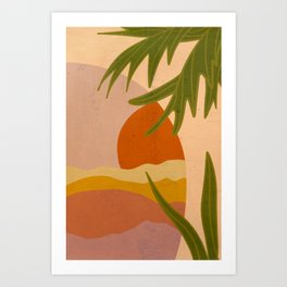 Terracotta Sunset Art Print