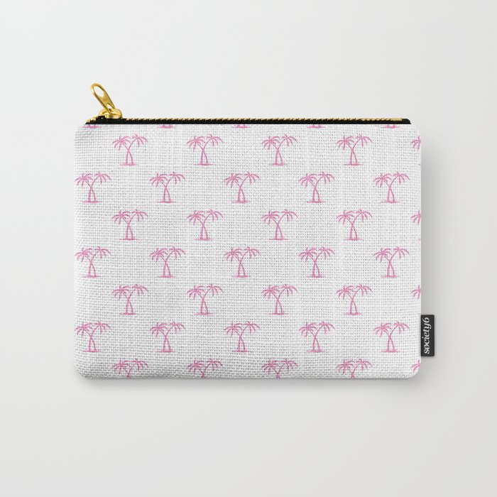 Pink Palm Trees Pattern Carry-All Pouch