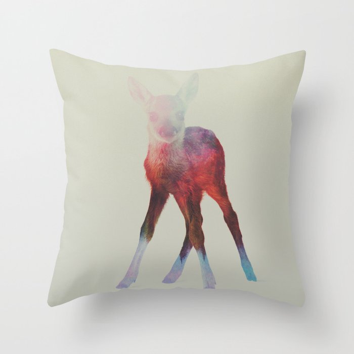 Deer Fawn Throw Pillow