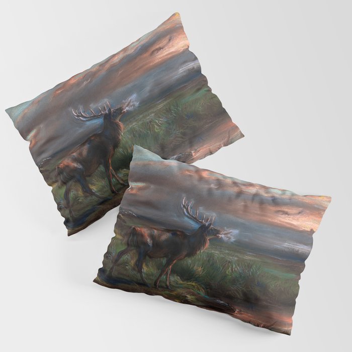 The Call of the Stag, 1890 by Rosa Bonheur Pillow Sham