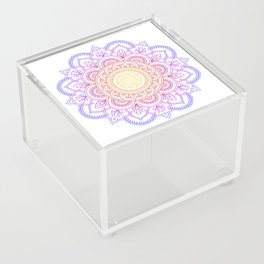 Color Circular pattern in form of mandala. Acrylic Box