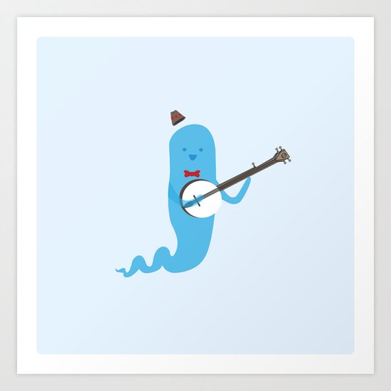 Ghost and Banjo Art Print