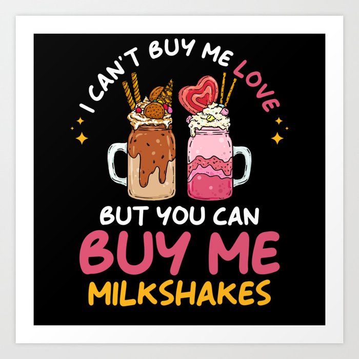 Milkshake Strawberry Chocolate Milk Art Print