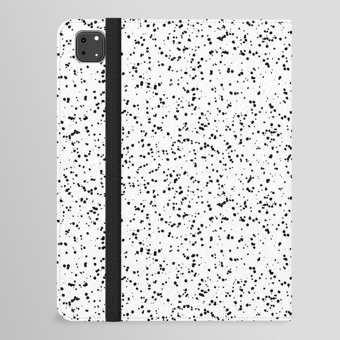 Speckles I: Double Black on White iPad Folio Case