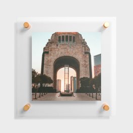 Mexico Photography - Beautiful Monumental Building In The Evening Floating Acrylic Print