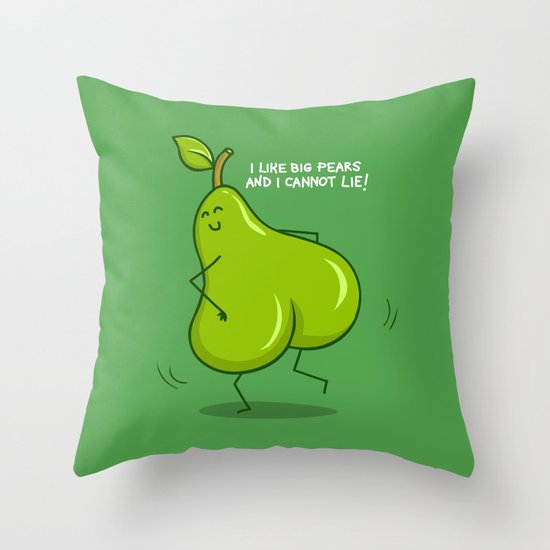 One sASSy pear! Throw Pillow