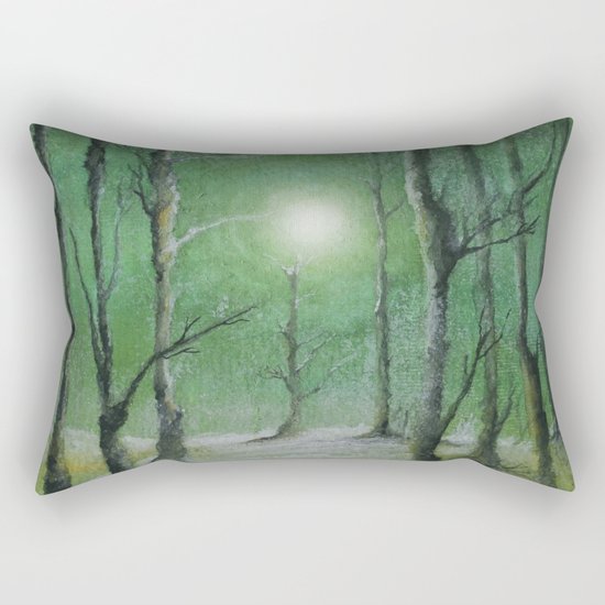Track 5: Green winter Rectangular Pillow