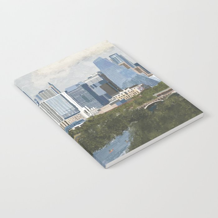 Austin, TX Skyline Painted Illustration Notebook