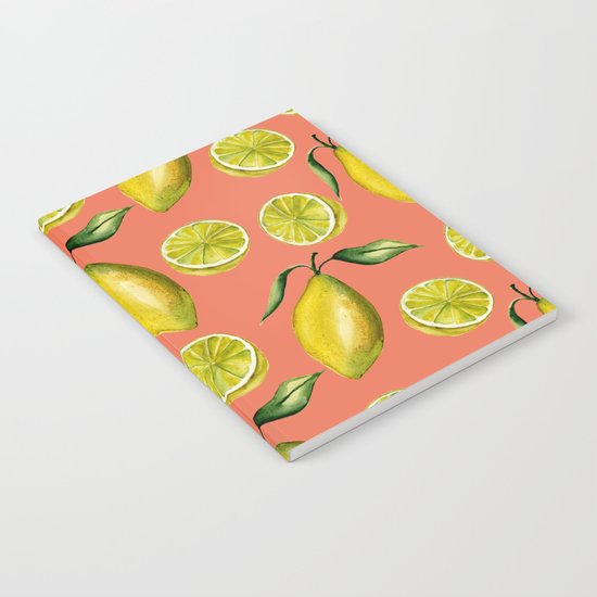 Lemons pattern Notebook