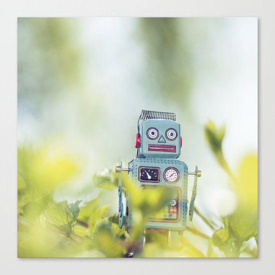 Robot in Nature Canvas Print