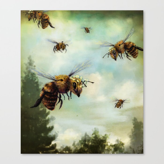 Crown of Bees Canvas Print