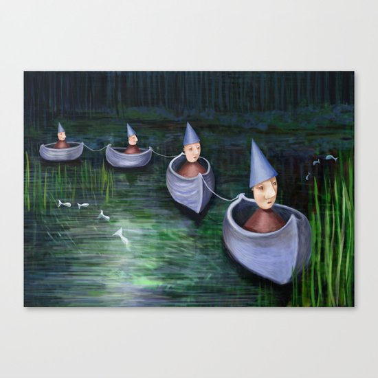 Drifting Down Stream Canvas Print