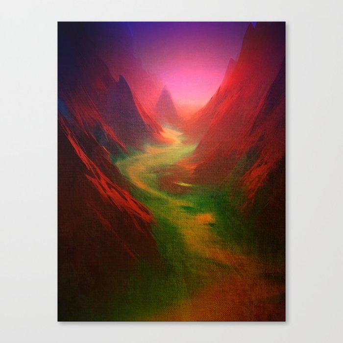 River to the Sunset Canvas Print