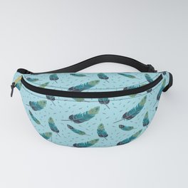 Blue peacock feather Fanny Pack