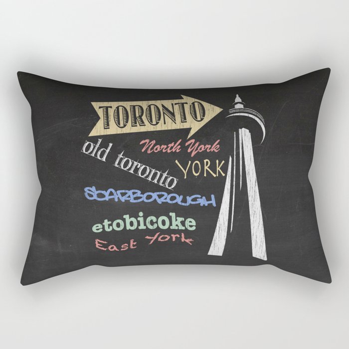 Toronto Tourism Poster Rectangular Pillow